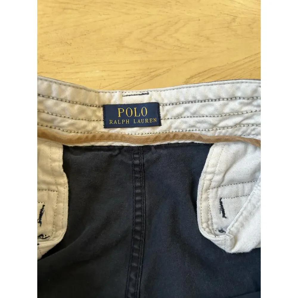 Y2K Polo Ralph Lauren Cargo Shorts Utility Sz 38 Mens Old Heavy Baggy Workwear